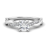 Engraved Twisted 1.18CT Solitaire Gold Diamond Ring