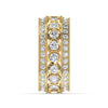 4.28CT Three Row Round Diamond Wedding Band