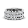 4.28CT Three Row Round Diamond Wedding Band