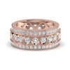 4.28CT Three Row Round Diamond Wedding Band