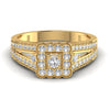 Unique Design 0.94CT Engraved Wedding Ring