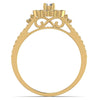 Unique Design 0.94CT Engraved Wedding Ring