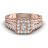 Unique Design 0.94CT Engraved Wedding Ring