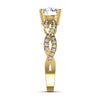 Half Eternity 2.29CT Real Diamond Engagement Ring
