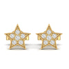 Natural 0.19 CT Round Diamond Star Shape Stud Earrings