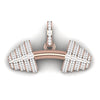 Dumbbell 1.96 CT Diamond Hip Hop Customized Pendant