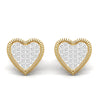 1.08 CT Natural Diamond Heart Shape Stud Earrings