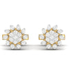 0.26 CT Natural Diamond Flower Shape Stud Earrings