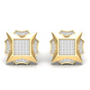 Natural 0.38 CT Diamond Designer Stud Earrings