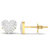 0.28 CT Natural Diamond Heart Shape Stud Earrings