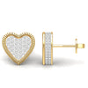 1.08 CT Natural Diamond Heart Shape Stud Earrings