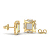 Natural 0.38 CT Diamond Designer Stud Earrings