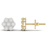 0.07 CT Round Natural Diamond Designer Stud Earrings