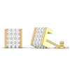 0.62 CT Natural Round Square Diamond Stud Earrings