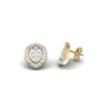 1.06 CT Natural Round Diamond Oval shape Stud Earring