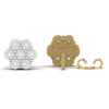 0.07 CT Round Natural Diamond Designer Stud Earrings
