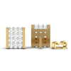 0.62 CT Natural Round Square Diamond Stud Earrings