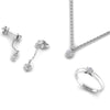Diamond 1.16 CT Pendant Earrings Ring Dainty Jewelry Set
