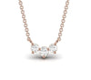 Three Stone 0.54 CT Diamond Dainty Pendant