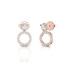 Diamond 0.63 CT Designer Stud Earrings