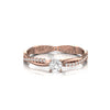 Solitaire Diamond 0.42 CT Twisted Engagement Ring