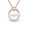 Diamond 0.48 CT Mom Love Round Pendant