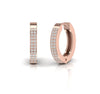 Two Line Diamond 0.25 CT Huggie Earrings