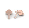 Cross Religious Diamond Stud Earrings