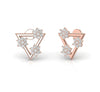 Natural Diamond 0.75 CT Floral Stud Earrings