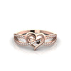 Round Diamond 0.23 CT Heart Engagement Ring