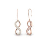 Diamond 0.61 CT Infinity Dangling Earrings