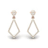 Diamond 0.51 CT Dainty Dangling Earrings