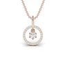 Natural Diamond 0.43 CT Round Pendant