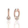 Round 0.57 CT Diamond Huggie Earrings