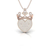 Cluster 1.22 CT Diamond Queen Of Heart Pendant