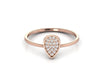 Cluster Diamond Light Weight Pear Ring