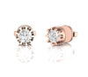 Diamond 0.45 CT Solitaire Stud Earrings