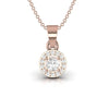 Halo Natural Diamond 0.36 CT Dainty Pendant