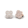 Round Diamond 0.58 CT Designer Stud Earrings