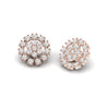 Diamond 3.89 CT Cluster Stud Earrings