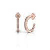 Round Diamond Open Huggie Earrings