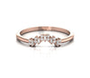 Baguette and Round 0.16 CT Diamond Curved Ring