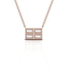 Four Baguette Diamond Charm Pendant