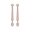 Round Diamond 0.98 CT Drop Earrings