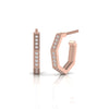 Round Diamond Open Huggie Earrings