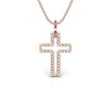 Cross Religious 0.24 CT Diamond Charm Pendant