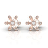 Bezel Set Diamond Designer Stud Earrings