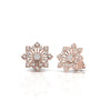 Round Diamond 0.37 CT Vintage Stud Earrings