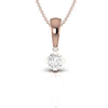 Solitaire Diamond 0.22 CT Charm Pendant