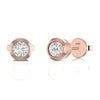 Bezel Set Diamond 0.44 CT Stud Earrings